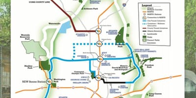 ਨਕਸ਼ਾ ਦੇ Atlanta beltline