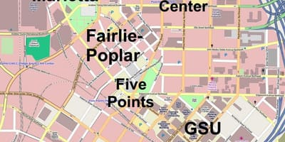 ਨਕਸ਼ਾ ਦੇ downtown Atlanta