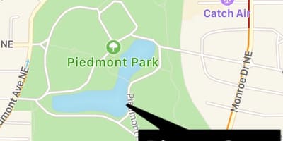 Piedmont ਪਾਰਕ ਨਕਸ਼ਾ